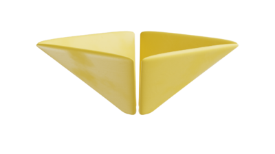 A rendering of a flower with a yellow texture.