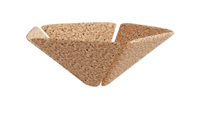 A rendering of a flower with a cork texture.