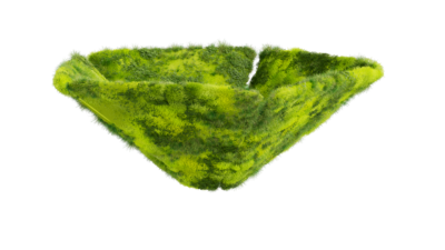 A rendering of a flower with a moss texture.