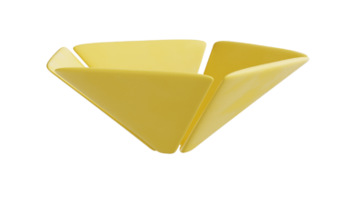 A rendering of a flower with a yellow texture.