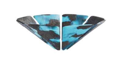 A rendering of a flower with a glacier texture.