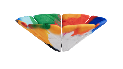 A rendering of a flower with a playdoughrough texture.