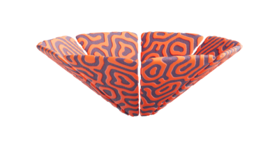 A rendering of a flower with a reactiondiffusion texture.