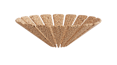 A rendering of a flower with a cork texture.