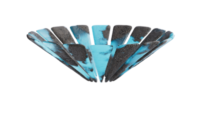 A rendering of a flower with a glacier texture.