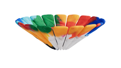 A rendering of a flower with a playdoughrough texture.