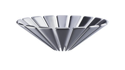 A rendering of a flower with a spacesuit texture.