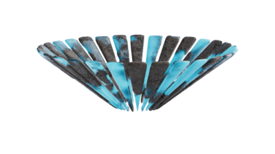 A rendering of a flower with a glacier texture.