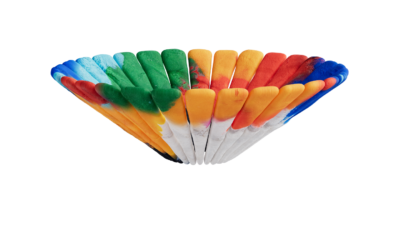 A rendering of a flower with a playdoughrough texture.