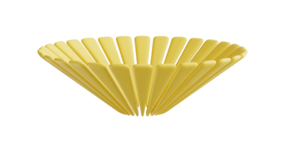 A rendering of a flower with a yellow texture.