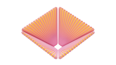 A rendering of a flower with a crochet texture.