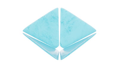 A rendering of a flower with a ice texture.