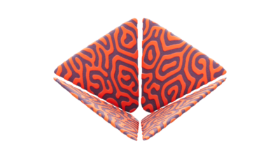 A rendering of a flower with a reactiondiffusion texture.