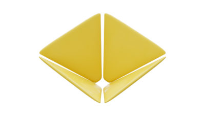 A rendering of a flower with a yellow texture.