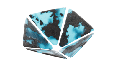 A rendering of a flower with a glacier texture.