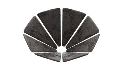 A rendering of a flower with a cement texture.