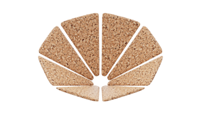 A rendering of a flower with a cork texture.