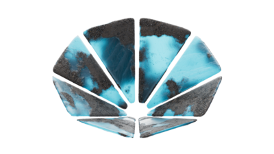 A rendering of a flower with a glacier texture.