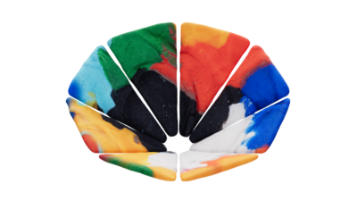 A rendering of a flower with a playdoughrough texture.