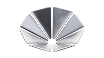 A rendering of a flower with a spacesuit texture.