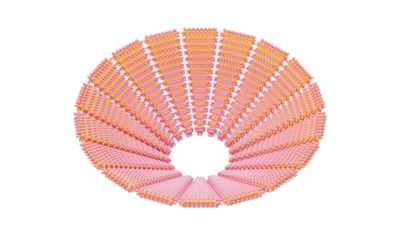 A rendering of a flower with a crochet texture.