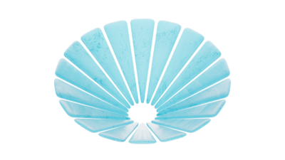 A rendering of a flower with a ice texture.