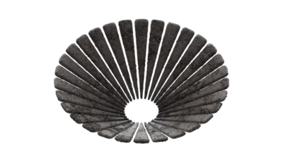 A rendering of a flower with a cement texture.
