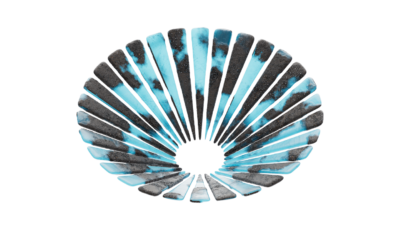 A rendering of a flower with a glacier texture.