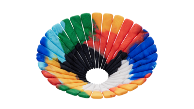 A rendering of a flower with a playdoughrough texture.