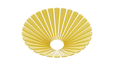 A rendering of a flower with a yellow texture.