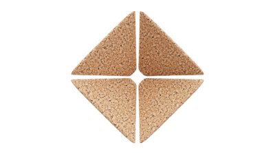 A rendering of a flower with a cork texture.