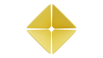 A rendering of a flower with a yellow texture.