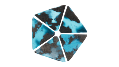 A rendering of a flower with a glacier texture.