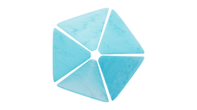 A rendering of a flower with a ice texture.