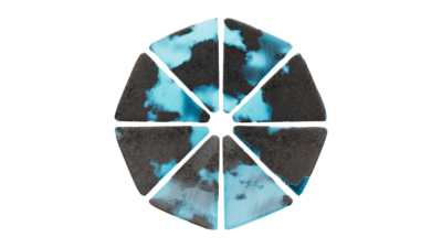 A rendering of a flower with a glacier texture.