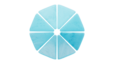 A rendering of a flower with a ice texture.