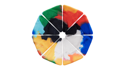 A rendering of a flower with a playdoughrough texture.