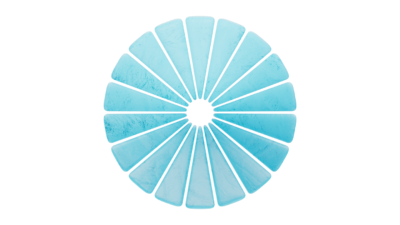 A rendering of a flower with a ice texture.