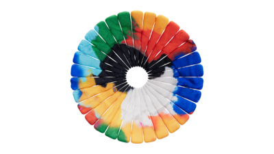 A rendering of a flower with a playdoughrough texture.