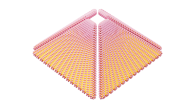 A rendering of a flower with a crochet texture.