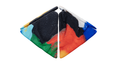 A rendering of a flower with a playdoughrough texture.