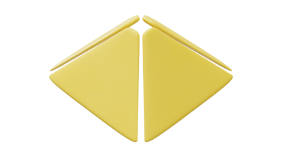 A rendering of a flower with a yellow texture.