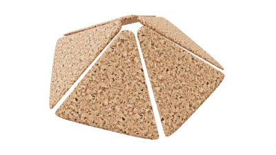 A rendering of a flower with a cork texture.