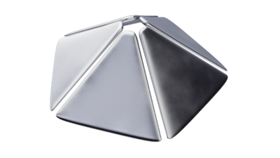 A rendering of a flower with a spacesuit texture.