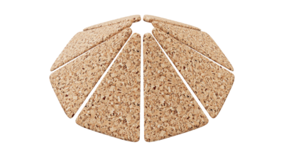 A rendering of a flower with a cork texture.