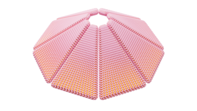 A rendering of a flower with a crochet texture.