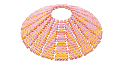 A rendering of a flower with a crochet texture.