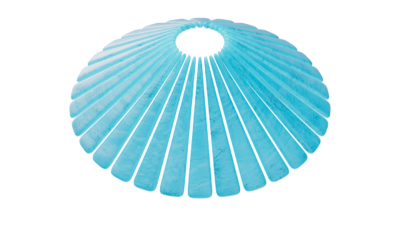 A rendering of a flower with a ice texture.