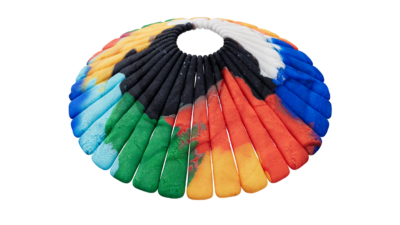 A rendering of a flower with a playdoughrough texture.