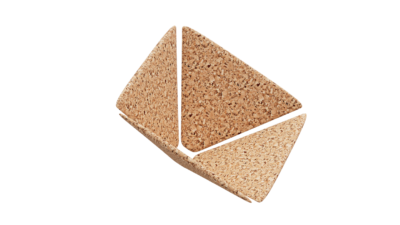 A rendering of a flower with a cork texture.